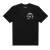 Camiseta preta da marca Thug Nine com estampa em branco, incluindo o nome "THUG" e o número "09".