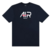Camiseta Nike Sportswear Air na cor azul-marinho com logo AIR e slogan "JUST DO IT".
