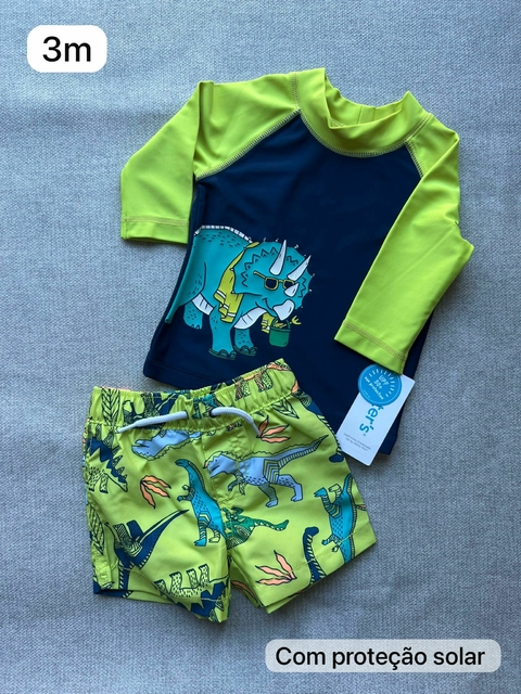 Conjunto piscina com proteção solar dino - 3m
