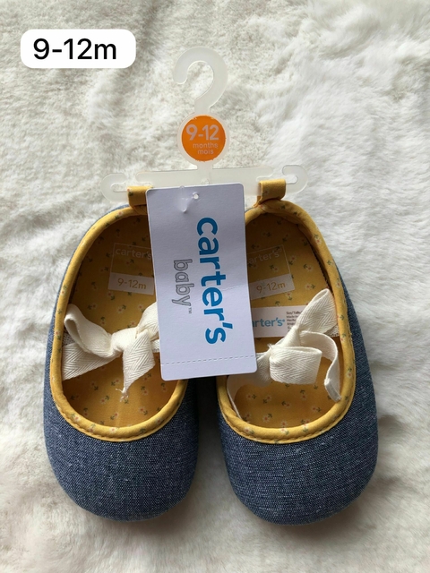 Carter’s Sapatinho jeans amarelo 9-12m