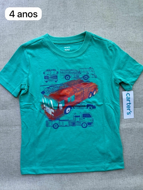 Camiseta avulsa bombeiros - 4 anos