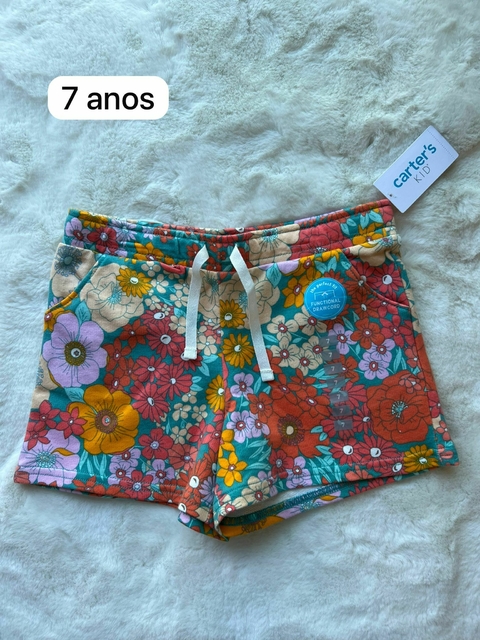 Shorts avulso flores - 7 anos