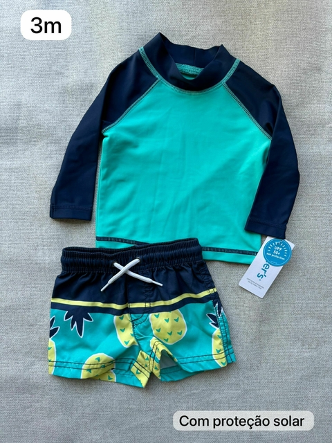 Conjunto piscina com proteção solar abacaxi - 3m