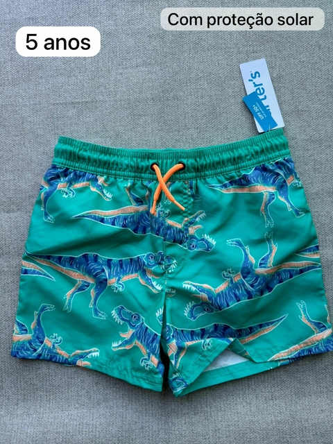 Roupa piscina shorts avulso Dino - 5 anos