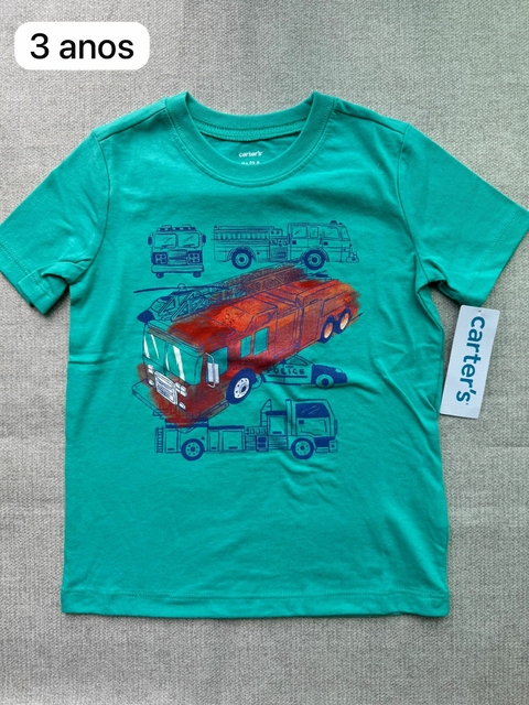 Camiseta avulsa bombeiros - 3 anos