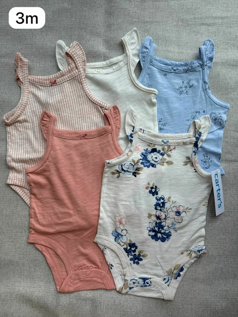 Kit de bodies regata flores - 3m