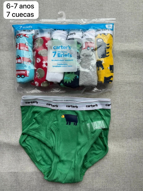 Kit de cuecas 6-7 anos com 7 peças