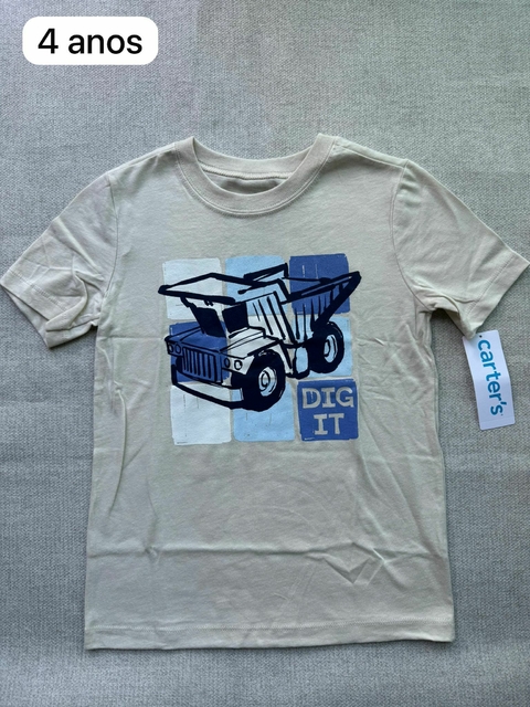 Camiseta avulsa caminhão - 4 anos