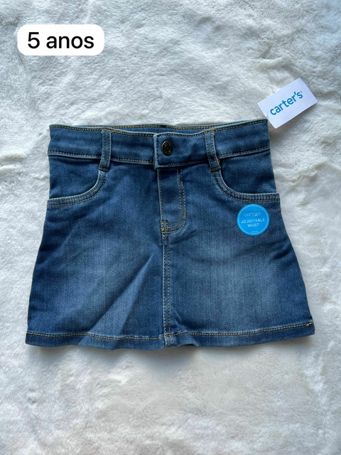 Saia jeans com ajuste - 5 anos