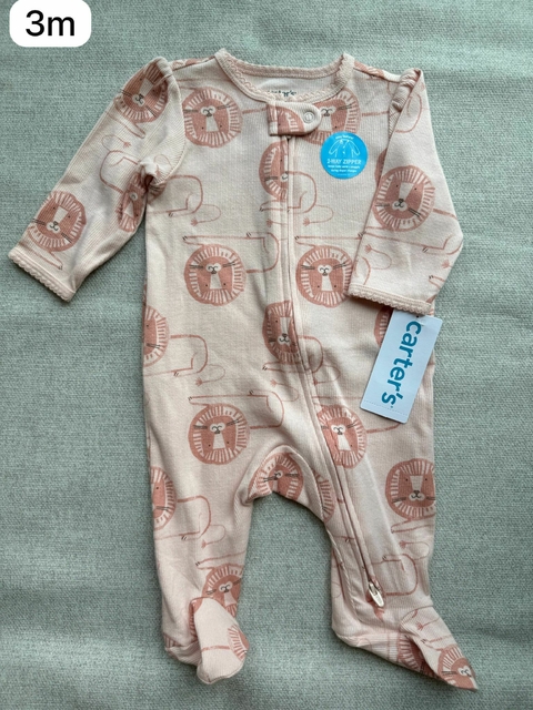 Macacão algodão rose - 3m