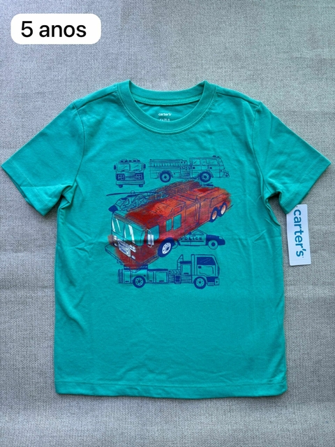 Camiseta avulsa verde - 5 anos