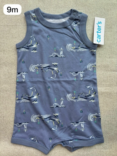 Romper azul mar - 9m