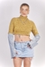 CROPPED TRICÔ MANGA JEANS