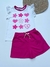 Conjunto Shorts Flores Pink babado - comprar online