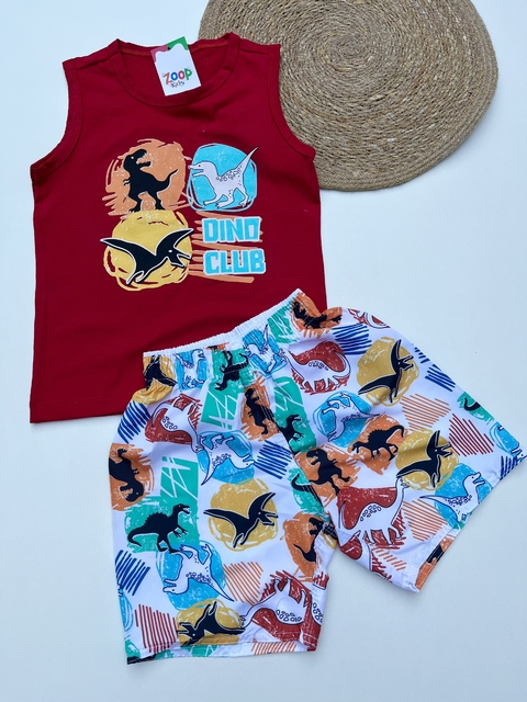 Conjunto tactel Dino Vermelho - comprar online