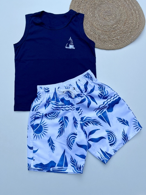 Conjunto Tactel Regata Barco - 8 ao 12 - comprar online