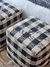 Puff Cubo en Rafia Cuadros BYN - tienda online