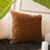 Almohadón Terciopelo Cobre + Flecos Yute - comprar online