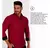 Camisa Social Manga Longa Masculina Slim - MARSALA na internet