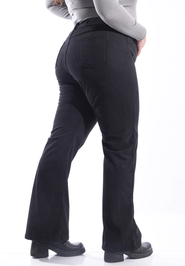 Pantalón Corderoy Negro Oxford semielastizado en internet