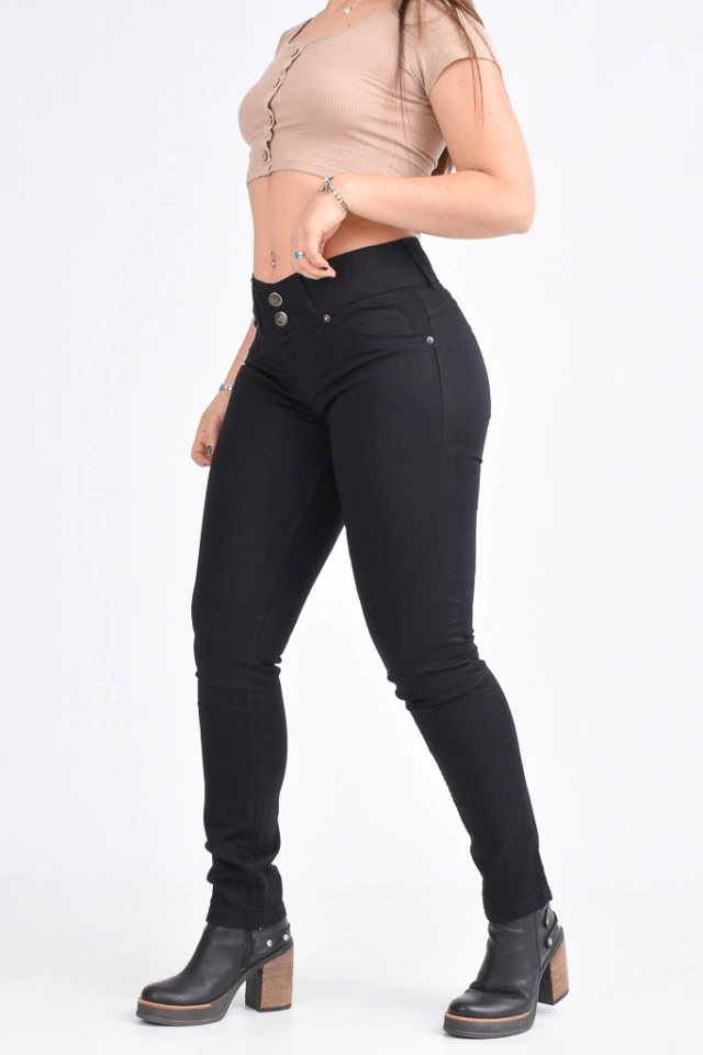 Jean Elastizado Negro Sin Bolsillo Black Dark - tienda online