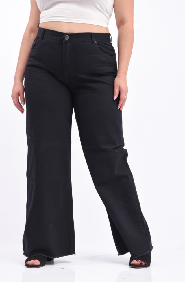 Jean Wide Leg Negro estático localizado - Bless Jeans
