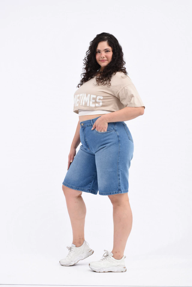 Bermuda Azul Stone localizado - Bless Jeans