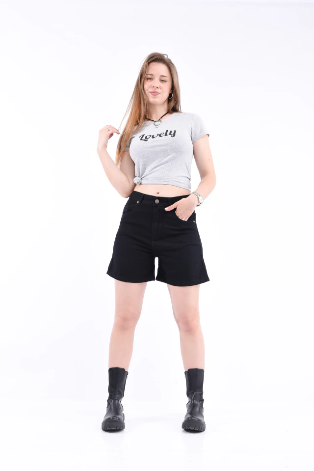 Short Negro Rígido Art. 990 - tienda online