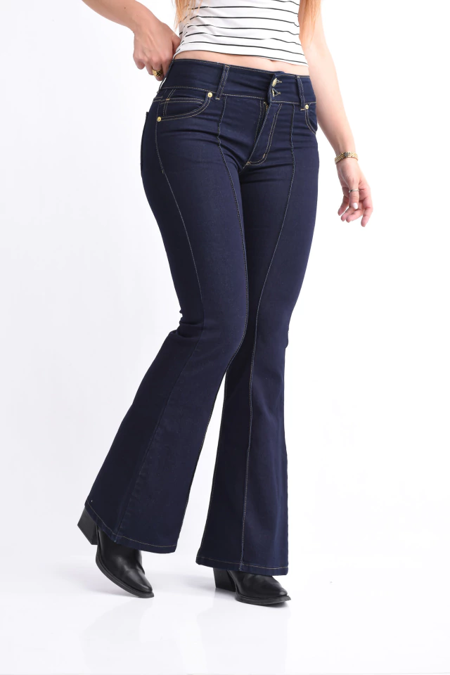 Jean Oxford Elastizado Cintura Ancha azul Blue Night