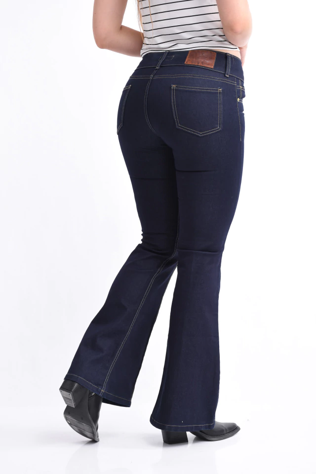 Jean Oxford Elastizado Cintura Ancha azul Blue Night - Bless Jeans