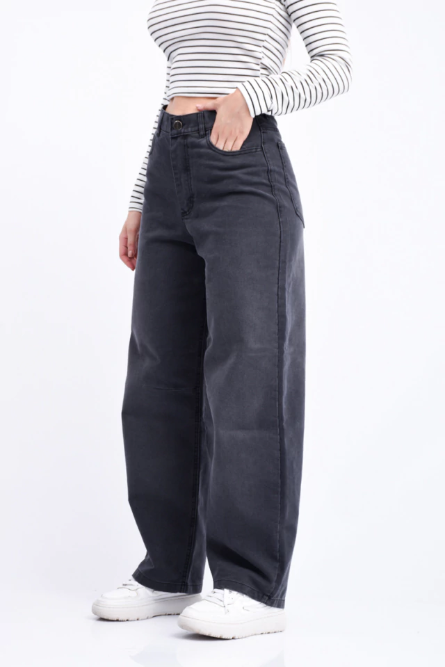 Imagen de Jean Baggy Negro enzimático localizado soft Black
