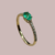 Anel em Ouro 18k, 16 Diamantes 1,25mm e Esmeralda Oval 6x4 - comprar online