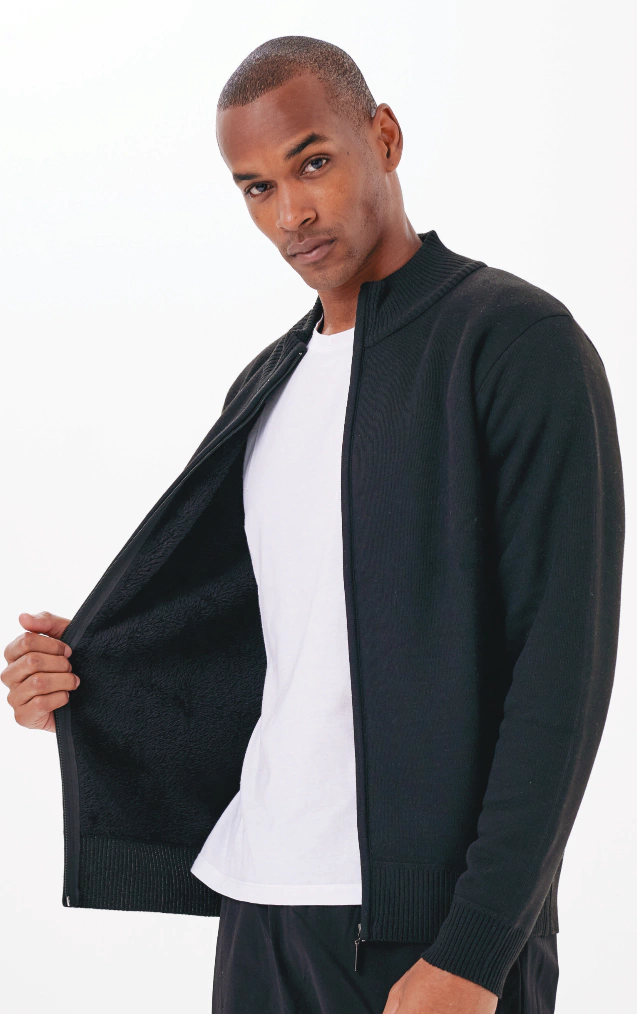 Sweater con cierre Forrado con piel Importado