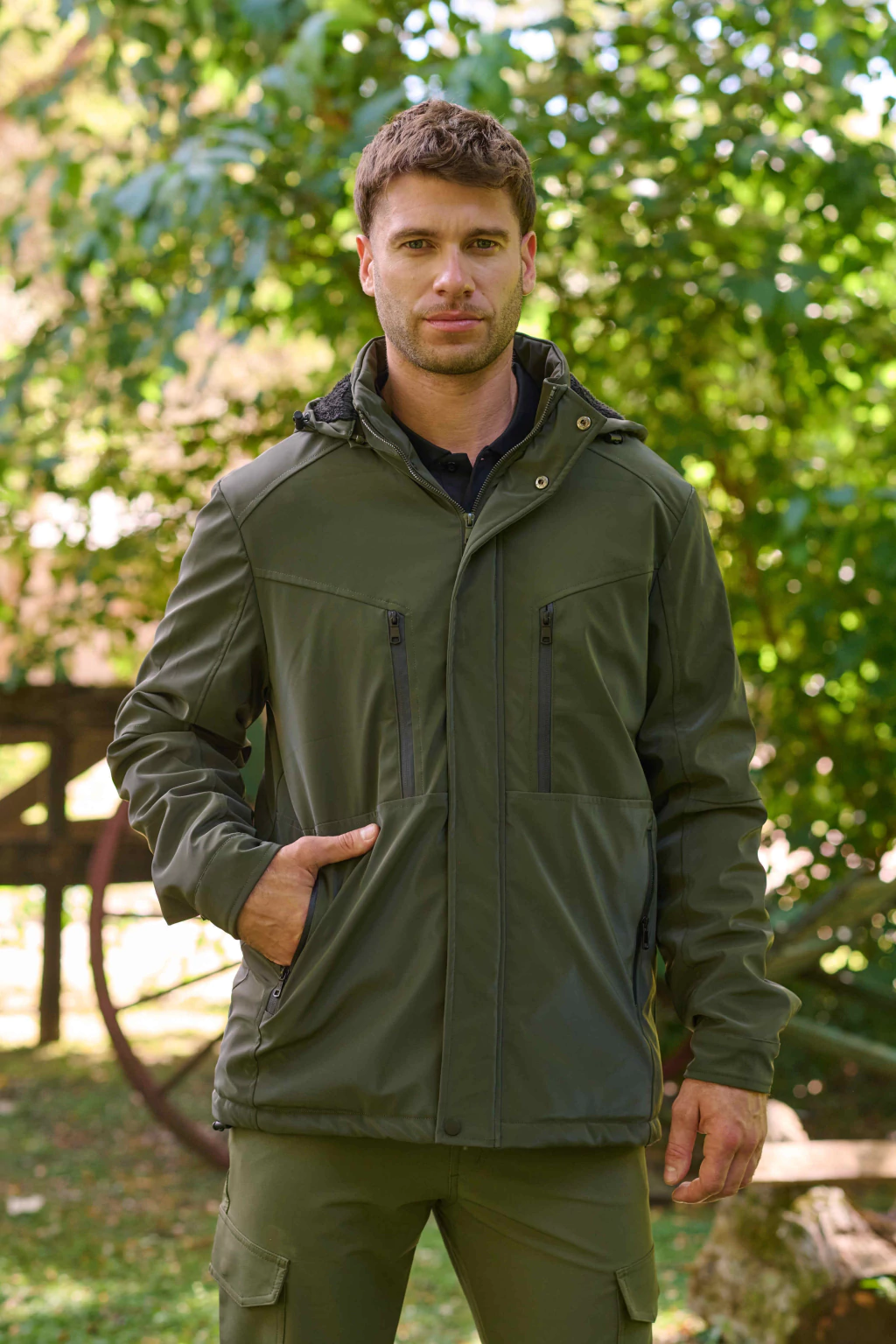 Campera Parka Con Piel Importada