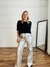 Pantalón Metal wide leg plateado en internet