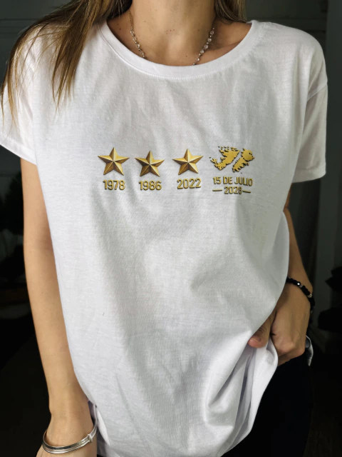 Remera Estrellas blanca