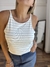 Musculosa Ron blanca y celeste - tienda online