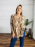 Remerón Maggie estampa chocolate y nude - comprar online