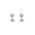 Aretes plateados con piedras circones y diseño elegante, ideales como regalo.