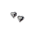 Aretes en forma de corazón de acero plateado, brillantes y elegantes.