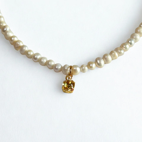 Set Cristal Collar y Aretes con Perlas Cultivadas - Ármalo tu misma - comprar online