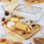 Contenedor de Queso con Tapa de Vidrio y Tabla de Bambú con Asa