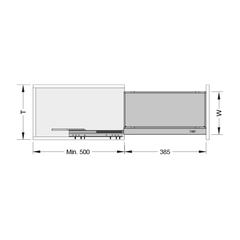 CANASTO BAJO MESADA 2 BANDEJAS GUIA OCULTA P/MODULO 30 CM IZQUIERDO - comprar online