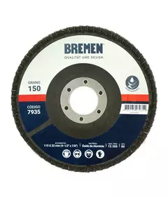 DISCO FLAP BREMEN 4-1/2" (115X22MM) OX. ALUMINIO - tienda online