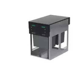 PORTA RESIDUO DOBLE COLOR NEGRO Y GRIS 15 LITROS C/U