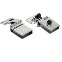 BISAGRA CON RETEN PARA VIDRIO CROMO PAR