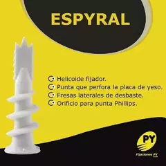 TARUGO PY ESPYRAL PARA PLACA DE YESO X UNIDAD en internet