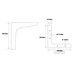 PATA METALICA PARA SOFA CROMO BRILLANTE - comprar online