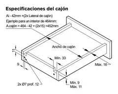 GUIA OCULTA 30KG CIERRE SUAVE 550MM - comprar online