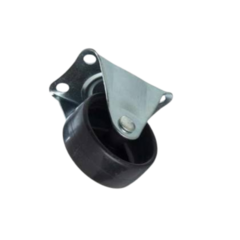 RUEDA NEGRA BASE FIJA 30MM